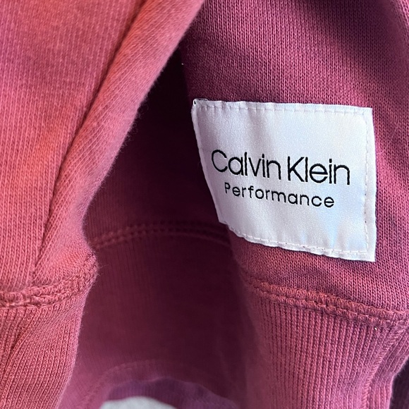 Calvin Klein Performance Rust Color Knit Hoodie Top NWT - Picture 2 of 6